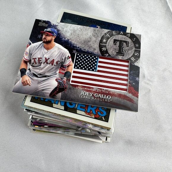 54 Texas Rangers NM Cards Lot w 2018 Joey Gallo Commemorative Flag Patch IDML-JG - Picture 1 of 10